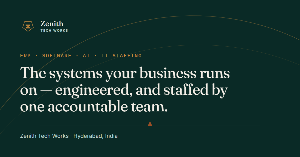 Zenith Tech Works — built, run and supported by one team